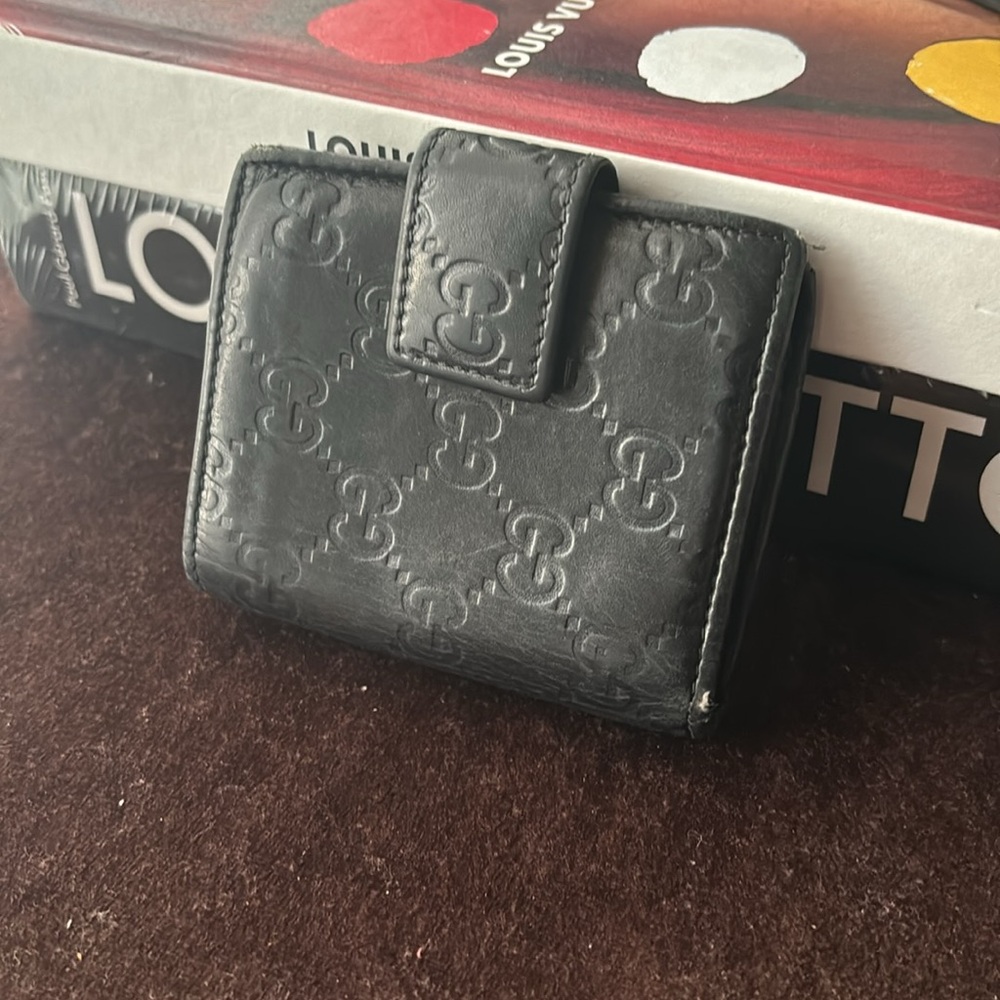Gucci Leather Monogram Bifold Wallet